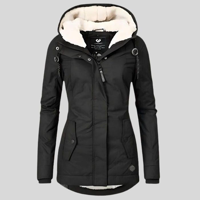 Allison | Waterproof Long Jacket with Hood and Lining