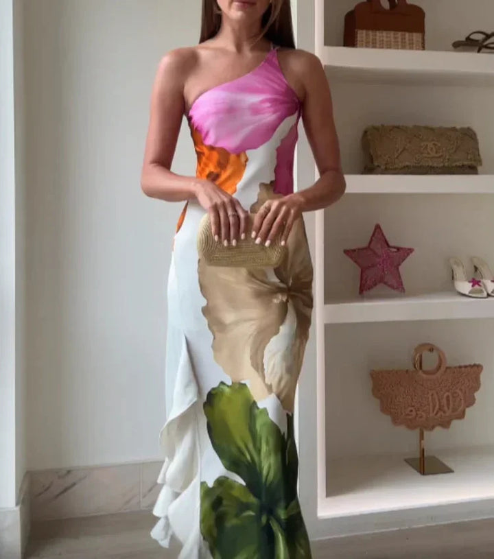 The Diana - Elegant Patchwork Maxi Dress