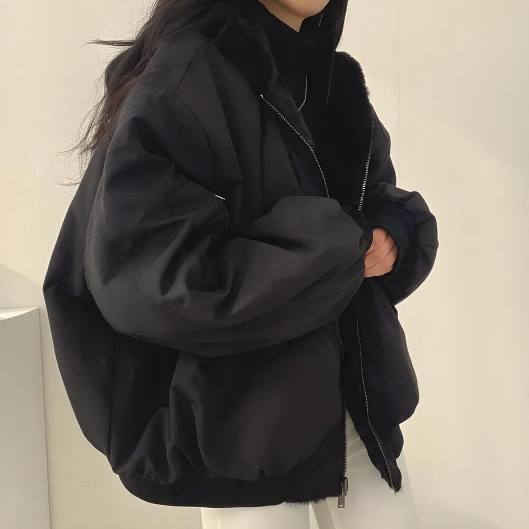 Rane™ - Reversible teddy wool hooded jacket